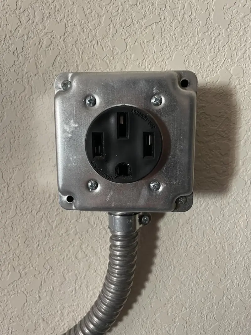 NEMA 14-50 outlet installed for Electrical Panel Upgrade in Bastrop
